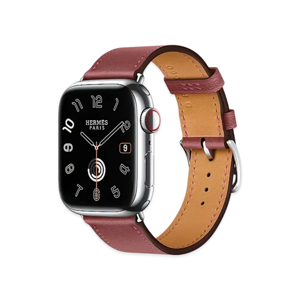 Apple Watch x Hermes Series 9 (GPS + Cellular Model) Stainless 45mm and Single Tour "Rouge H"
