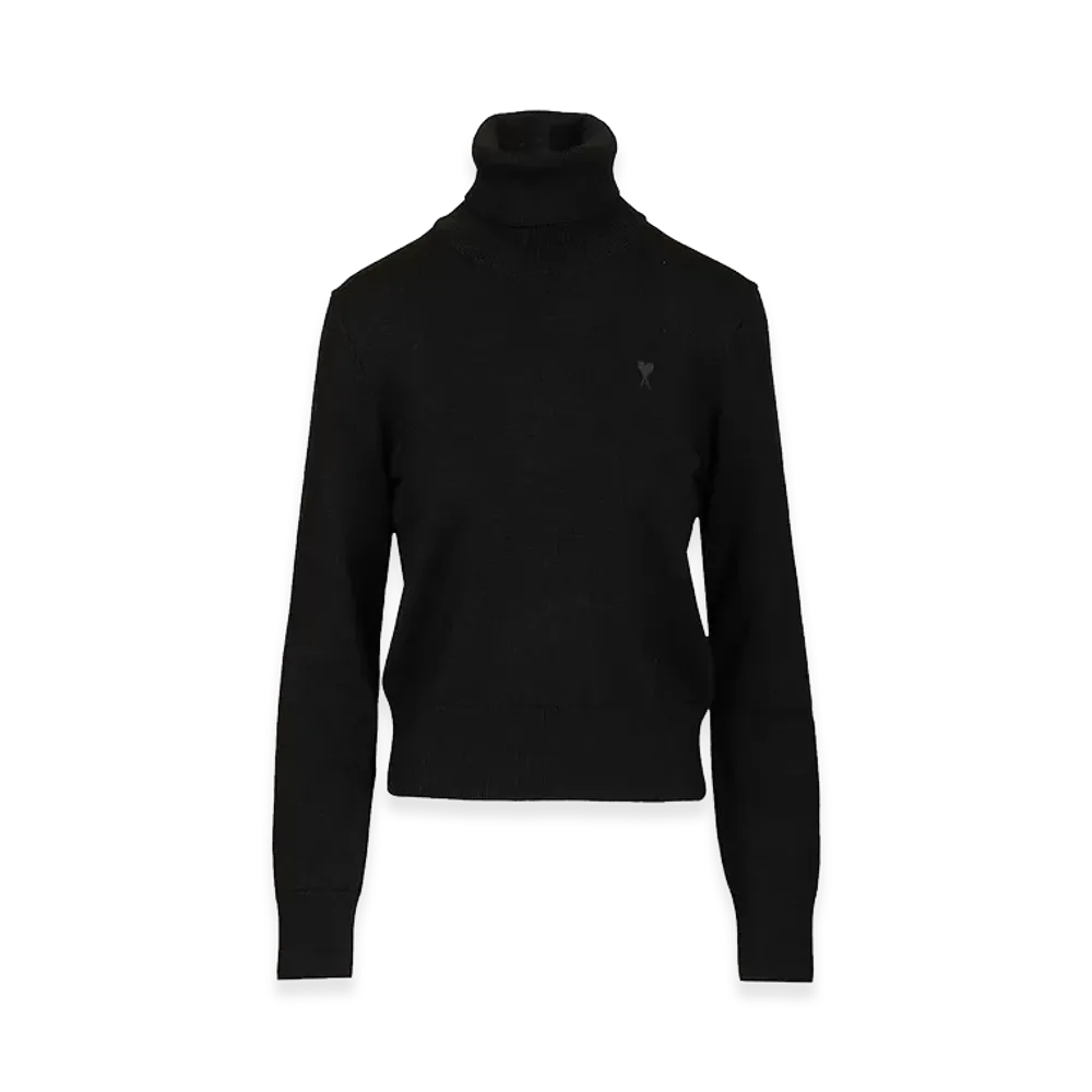 AMI PARIS Women's Ami De Coeur Sweater "Black"
