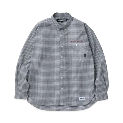 NEIGHBORHOOD Plaid Pattern BD Shirt LS "Gray"