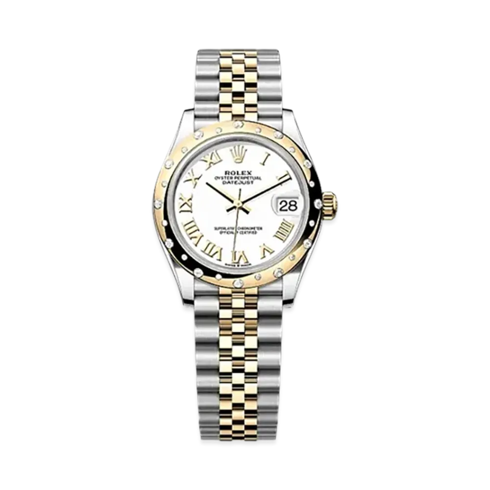 ROLEX Datejust 31mm Oystersteel & Yellow Gold Diamond 278343RBR "White"