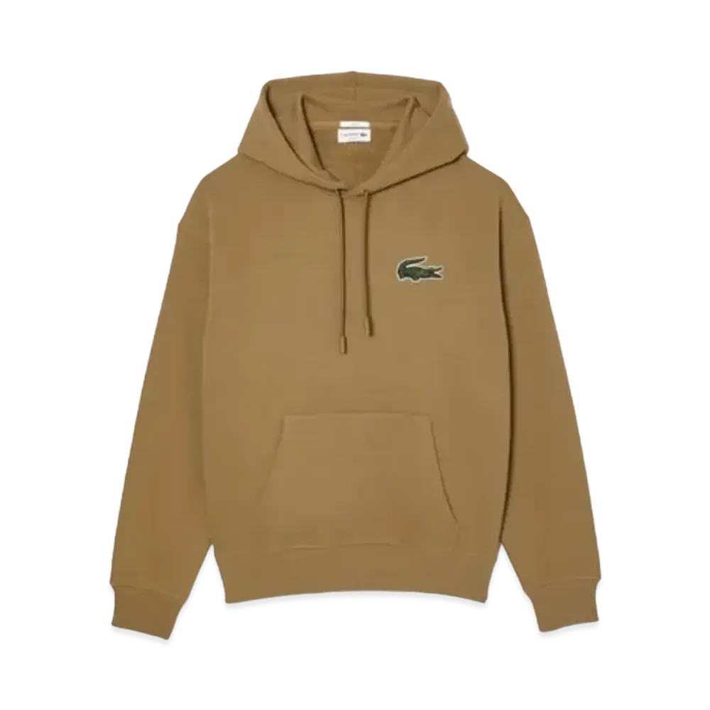 LACOSTE Organic Cotton Pullover Parka "Brown"