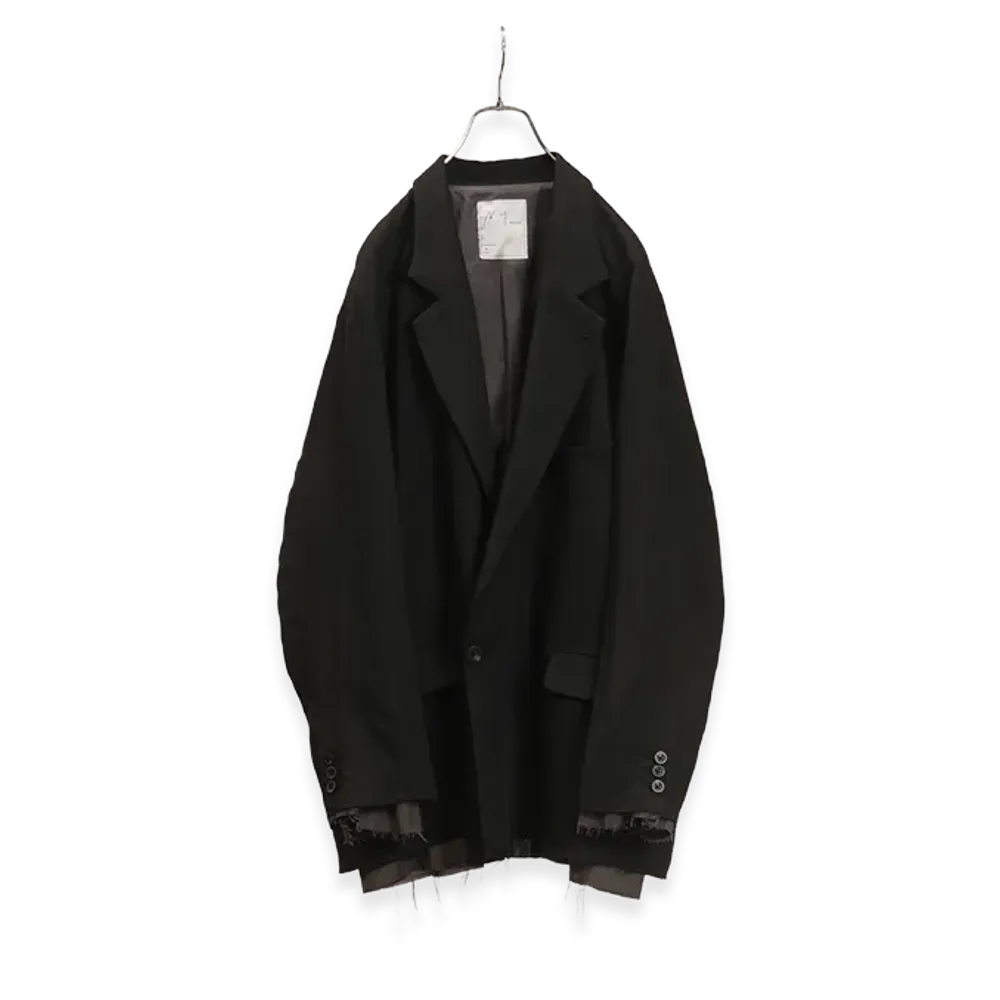 ANCELLM 100/S Linen Tailored Jacket "Black"