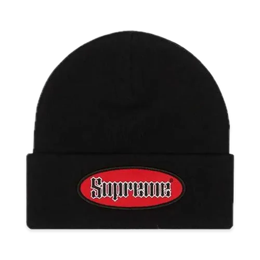 Supreme Oval Patch Beanie "Black"