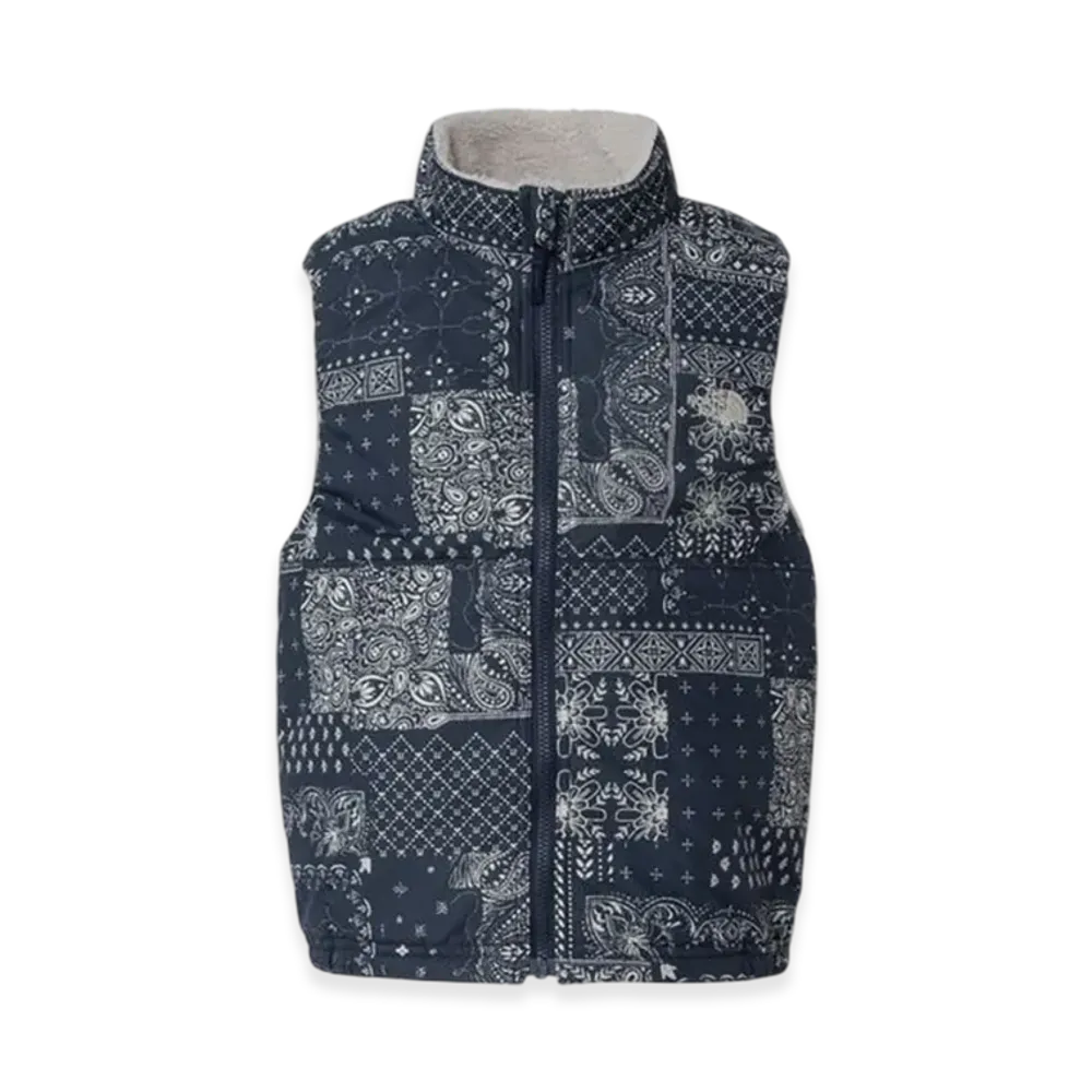 The North Face Toddler Novelty Reversible Cozy Vest Kids "Patchwork Navy"