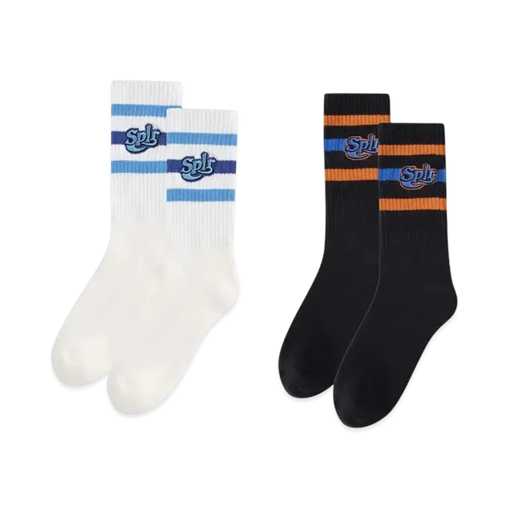 SPLR Baseball Logo Crew Socks 2-Pack "Multi"
