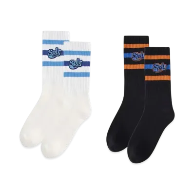 SPLR Baseball Logo Crew Socks 2-Pack "Multi"