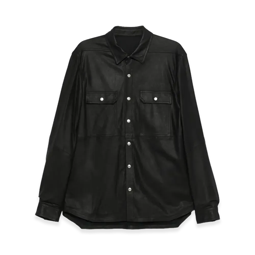 Rick Owens Leather Outerwear "Black"
