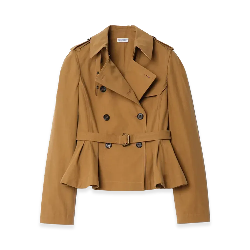 Burberry Women's Cotton Isabella Trench Jacket "Teak Brown"