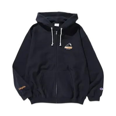 XLARGE x Champion Reverse Weave Zip Hooded Sweatshirt "Black"