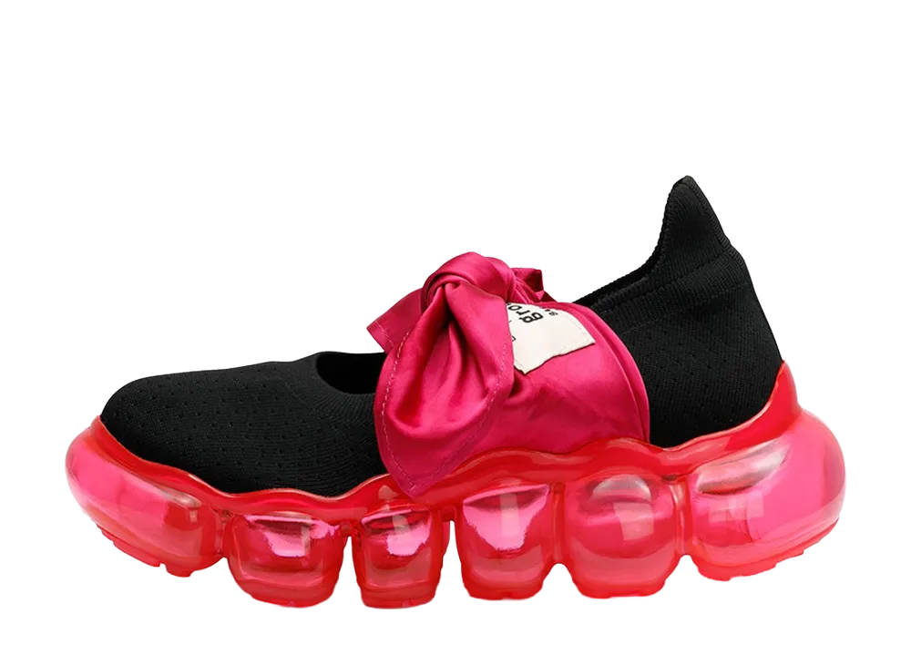grounds JEWELRY HANKIE PUMPS "Black Rose/Pink"