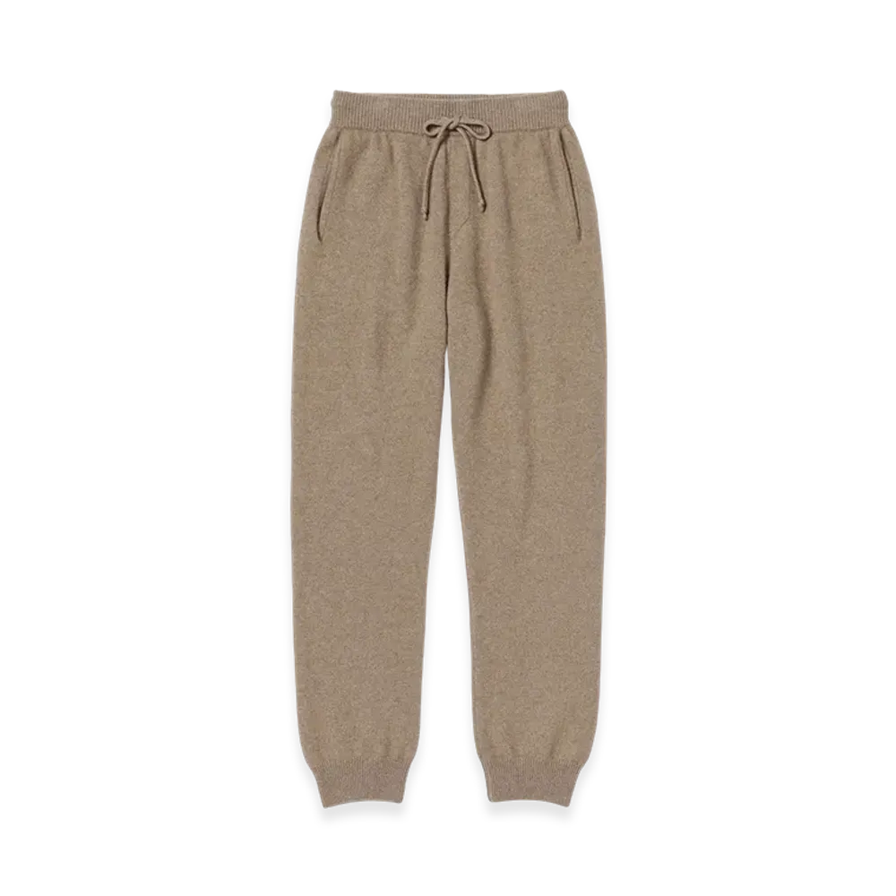 AURALEE Baby Cashmere Knit Pants "Natural Brown"