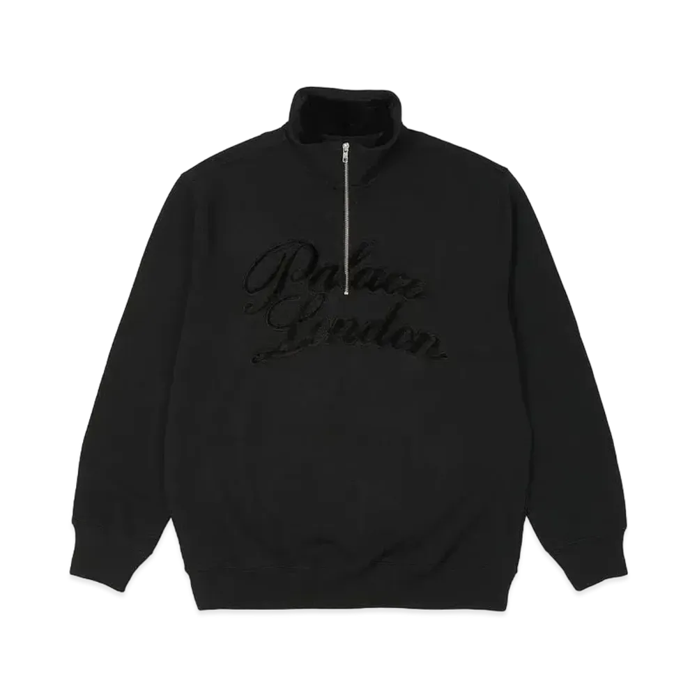 PALACE VELOUR 1/4 ZIP "Black"