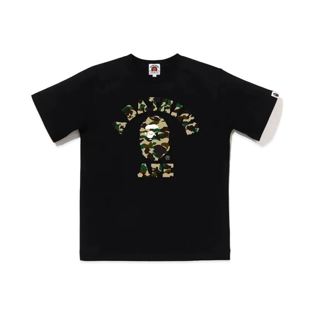 A BATHING APE 1st Camo College Tee "BlackxYellow"