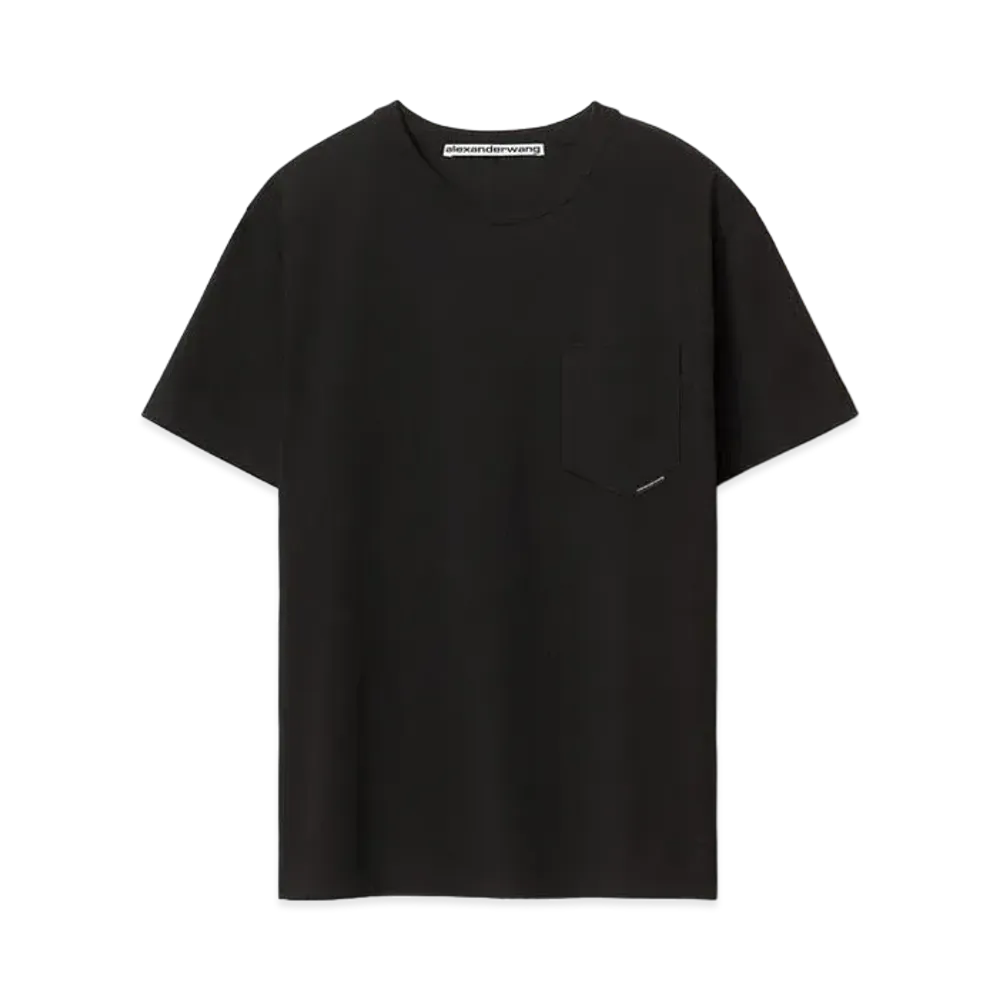 Alexander Wang High Twist Jersey Pocket T-shirt "Black"