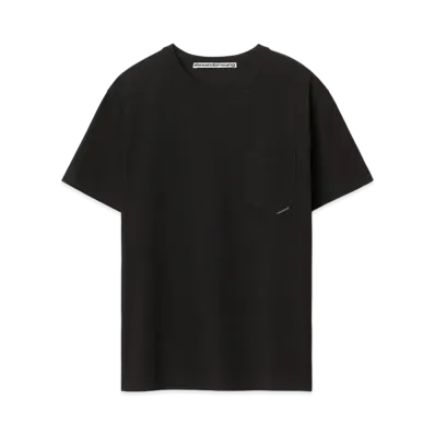Alexander Wang High Twist Jersey Pocket T-shirt "Black"
