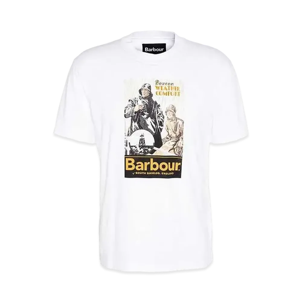 Barbour Archive Graphic Relaxed Fit T-Shirt Weather Comfort "White"