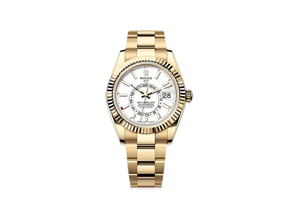 ROLEX Sky-Dweller 42mm Yellow Gold 336938 "Intense White"
