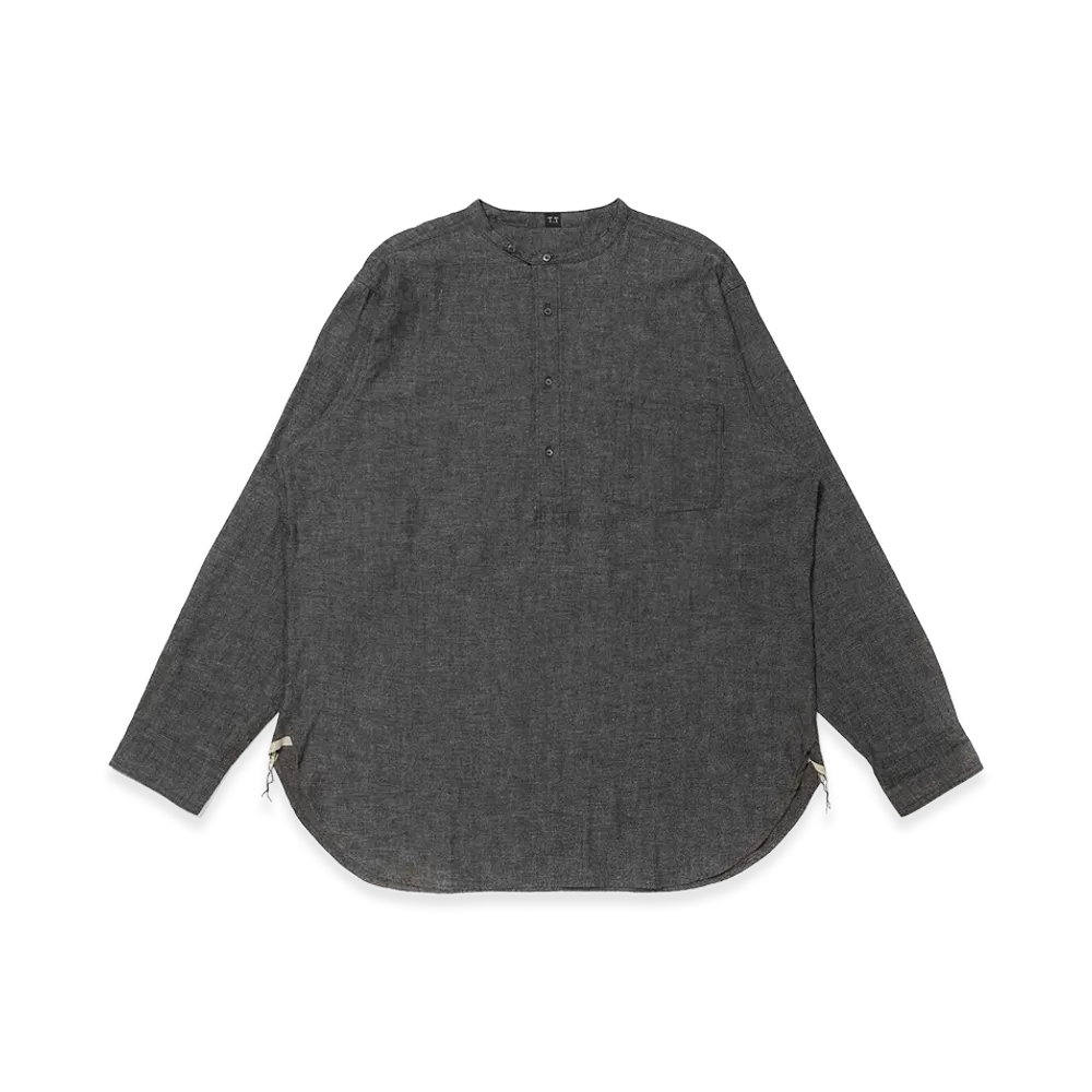 T.T Taiga Takahashi LOT.105 Band Collar Shirt P/O "Black Chambray"