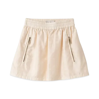 MIU MIU Women's Nylon Mini Skirt "Ivory"