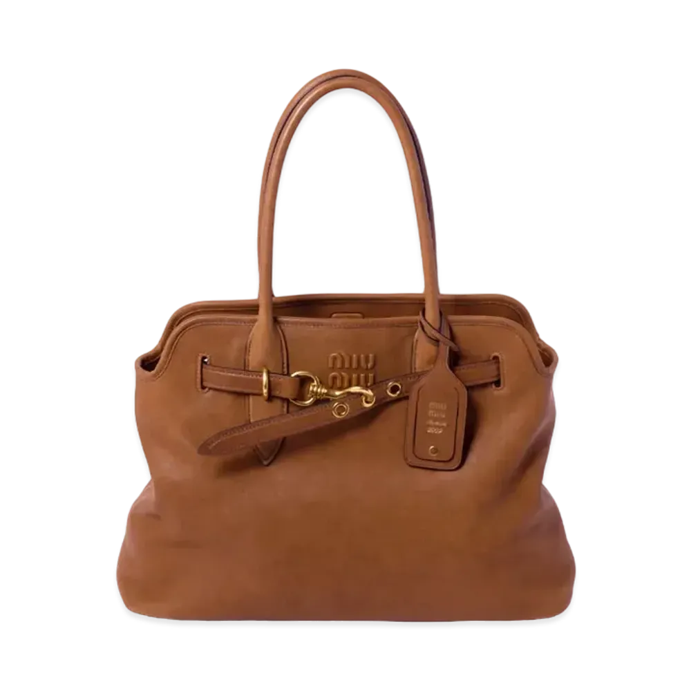 MIUMIU Aventure Nappa Leather Bag "Brown"