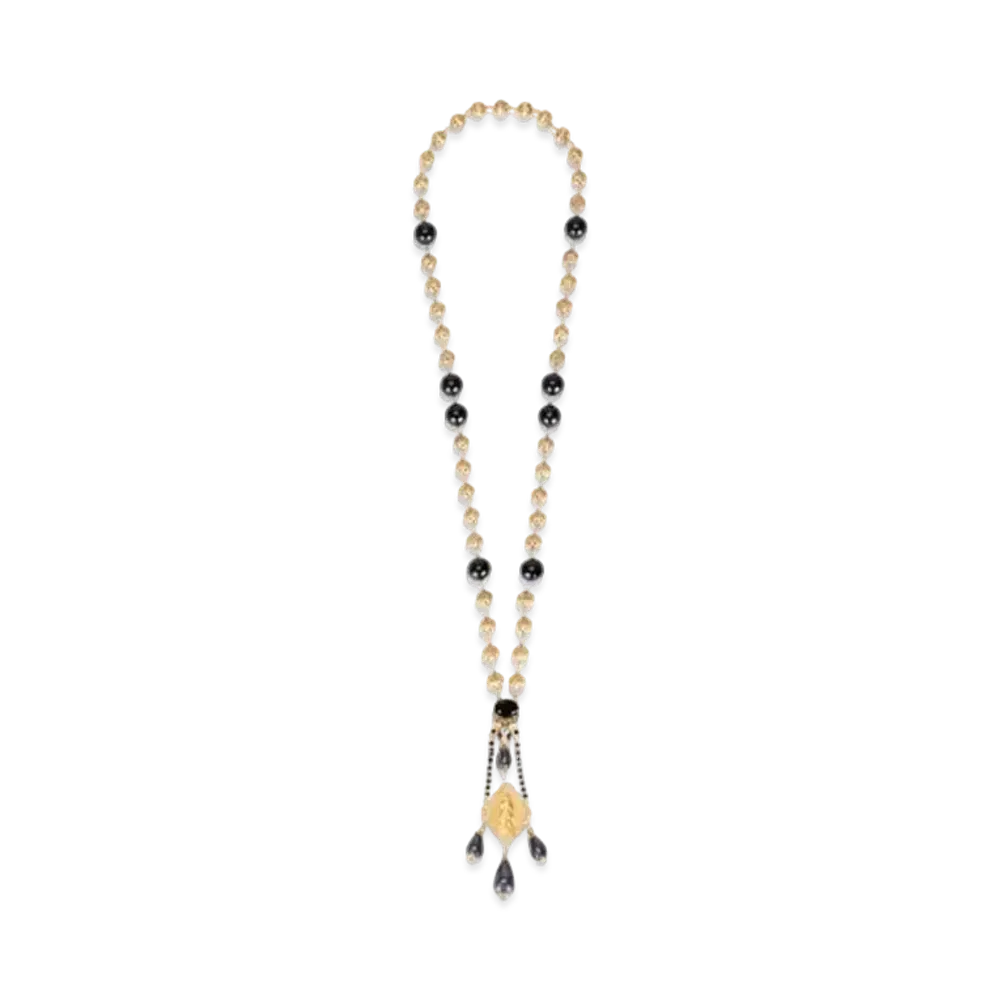 Dolce&Gabbana Necklace With Decorative Elements And Pendants "Black/Gold"