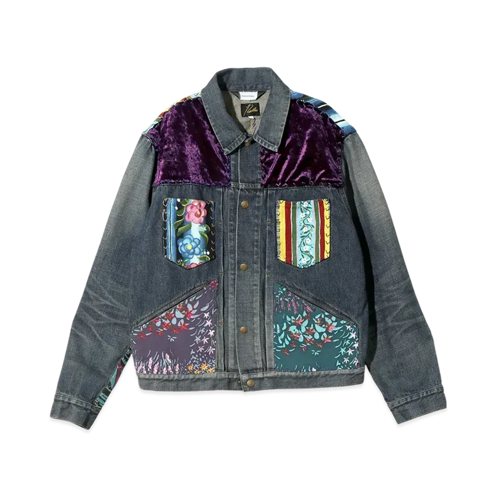 NEEDLES x Sasquatchfabrix. Penny Jean Jacket - Patchwork "Indigo"