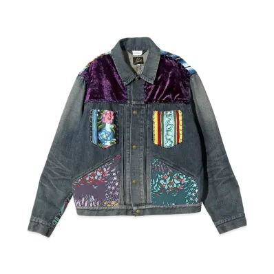 NEEDLES x Sasquatchfabrix. Penny Jean Jacket - Patchwork "Indigo"