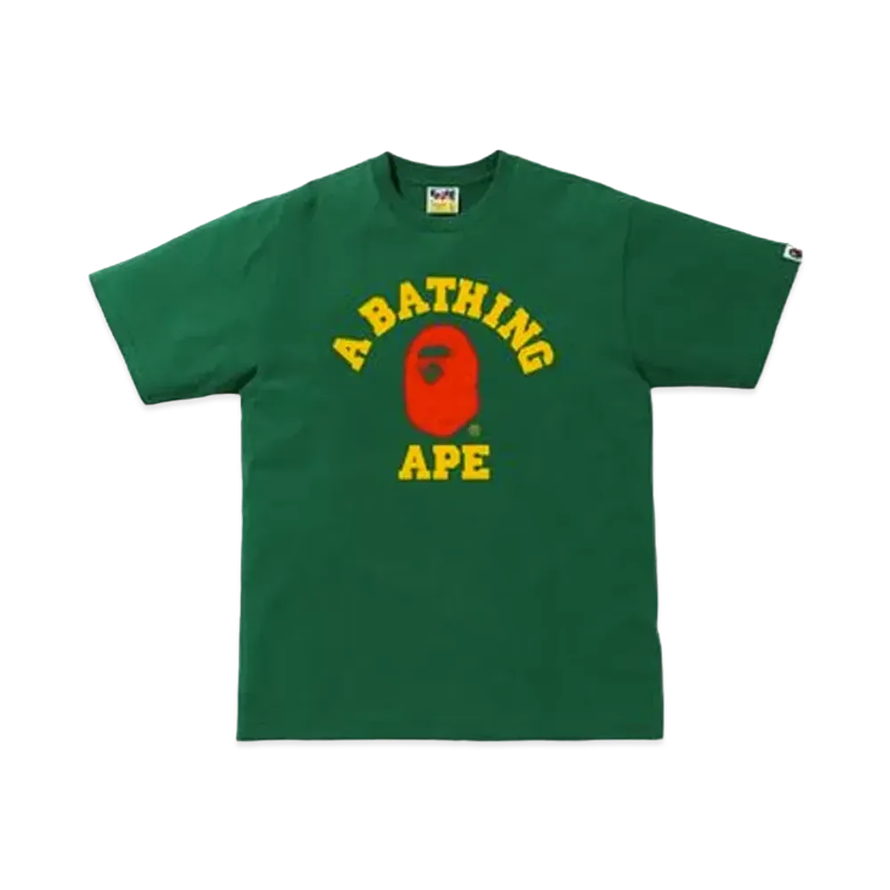 A BATHING APE Colors College T-Shirt "Green/Red"