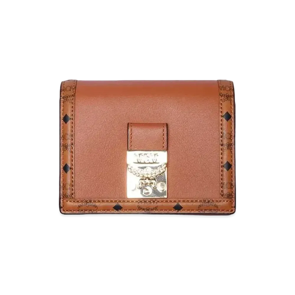 MCM TRACY FOLD WALLET MINI "COGNAC"