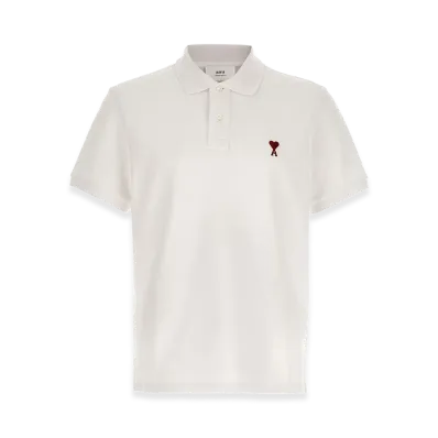 AMI PARIS Ami De Coeur Polo Shirt "White"