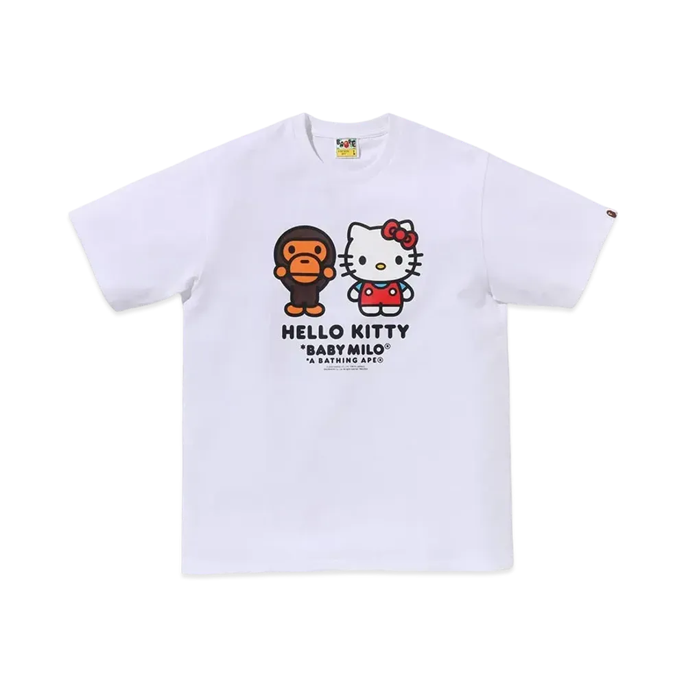 A BATHING APE Baby Milo x Hello Kitty Tee Ladies "White"