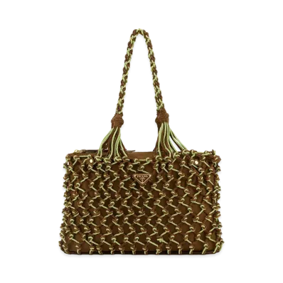 PRADA Women's Two-Tone Mesh Shopping Bag "Multicoloured"