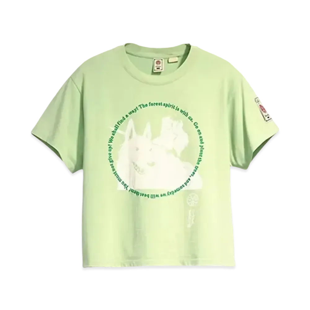 Levi's x Princess Mononoke Women's San & Wolf Graphic Tee "Green"