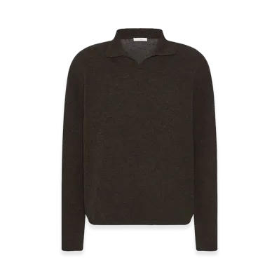 The Row Franz Cashmere Top "Brown Melange"