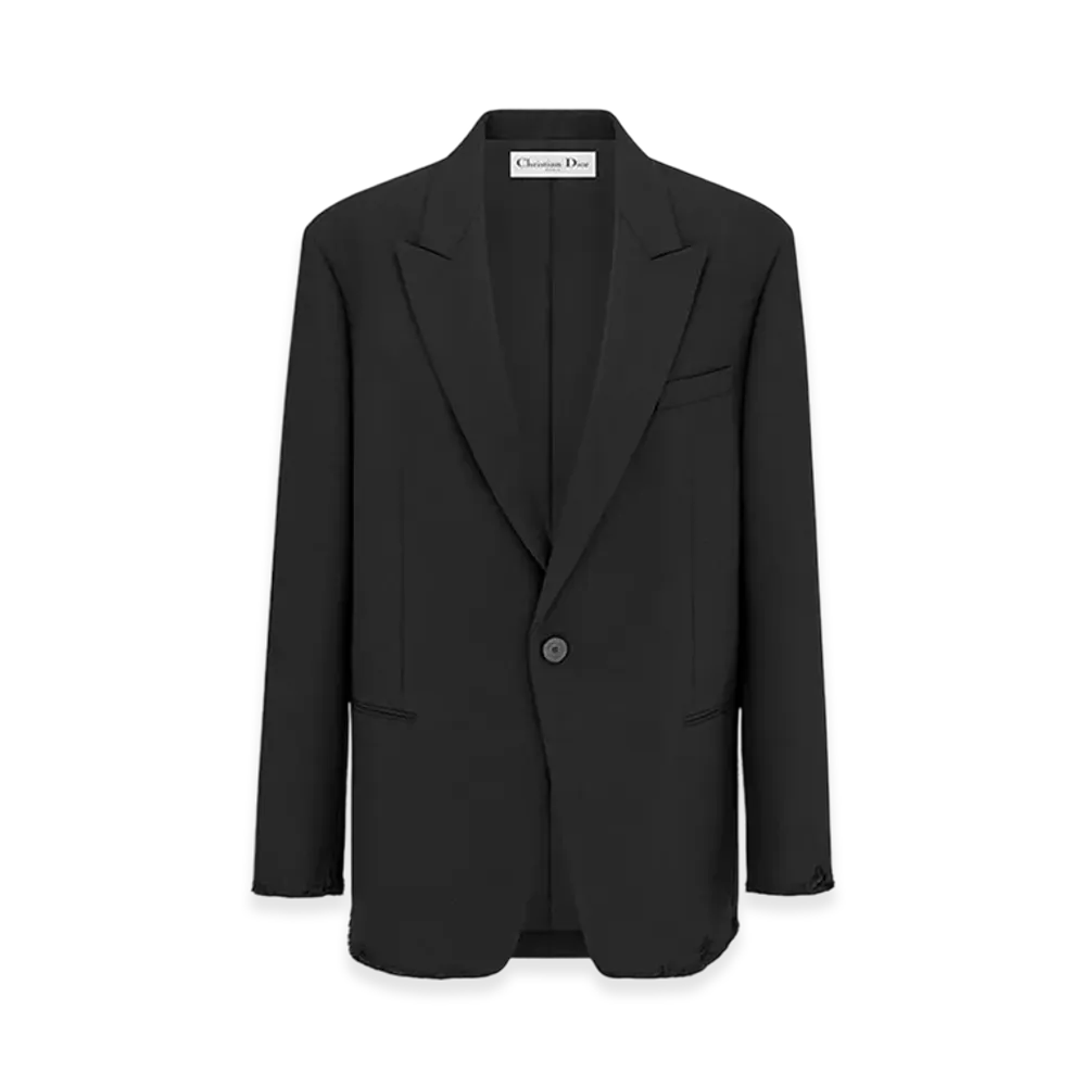 Dior Women's Oversized Blazer Wool Mohair "Black"