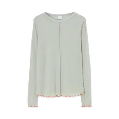 Paul Smith Women's Mellow Stitch Sheer Cut And Sewn "MintGreen"