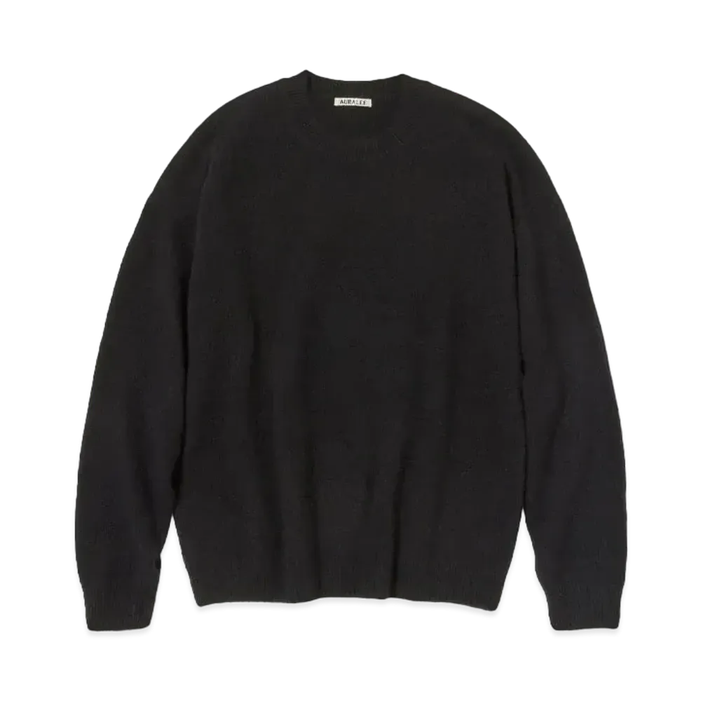 AURALEE Baby Cashmere Knit P/O "Top Black"