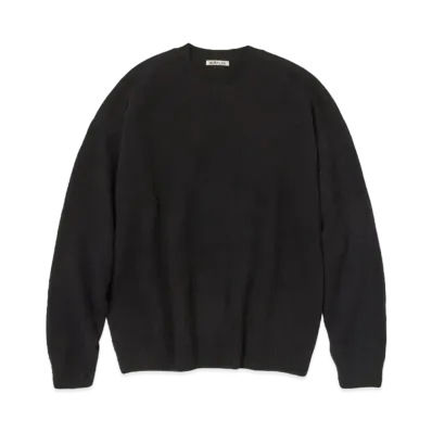 AURALEE Baby Cashmere Knit P/O "Top Black"