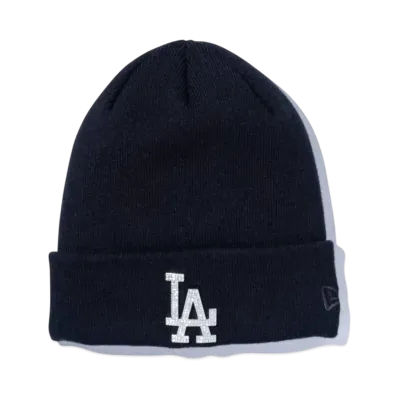 NEW ERA Basic Cuff Knit MLB Rhinestone Badge Los Angeles Dodgers "Black"