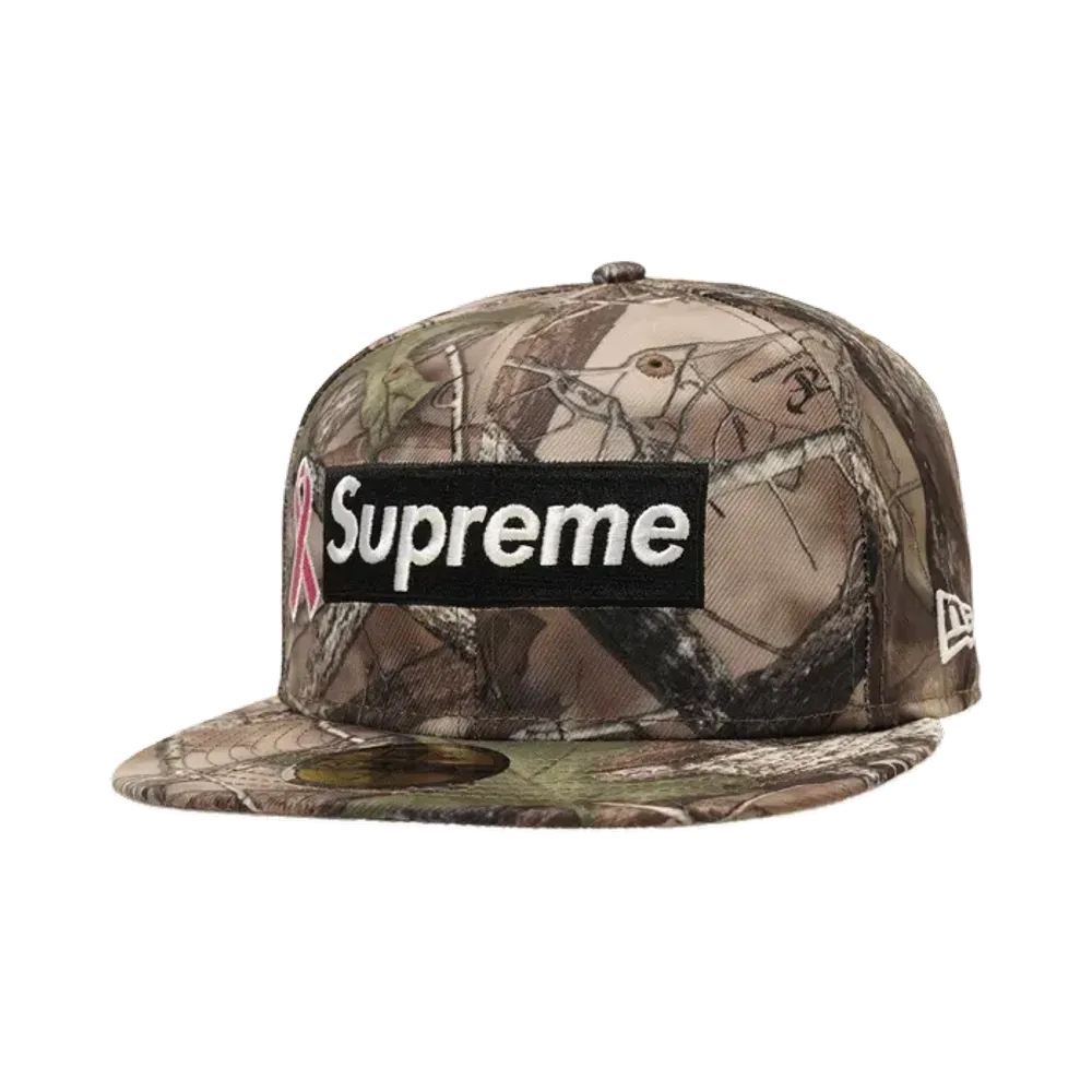 Supreme Breast Cancer Awareness Box Logo New Era "TrueTimber HTC Fall Camo"