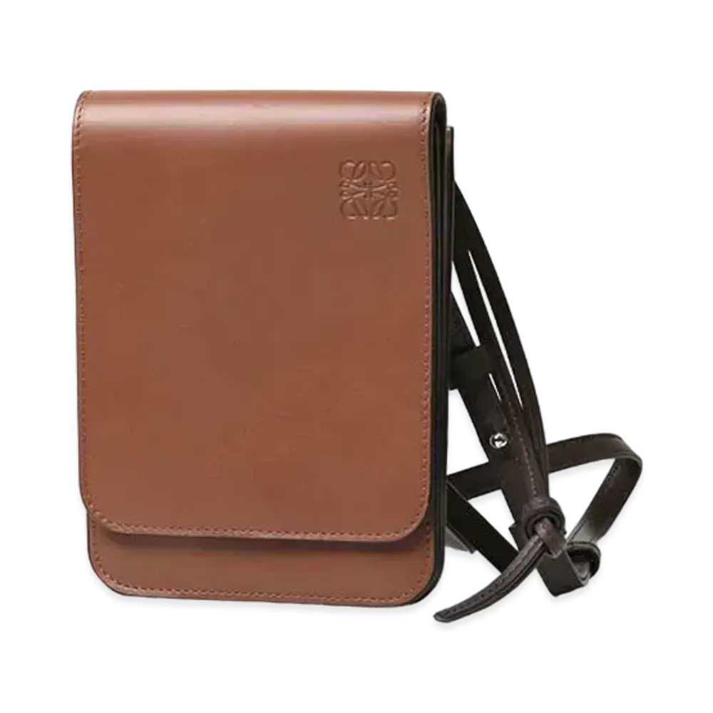 LOEWE Flat Gusset Crossbody Bag In Smooth Calfskin "Cognac"