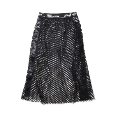 atmos pink Logo Mesh Skirt "Black"