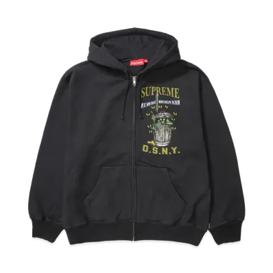 Supreme x DSNY Zip Up Hooded Sweatshirt "Black"
