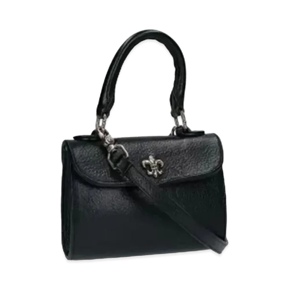 Chrome Hearts Doc Adams BS Flare Motif Leather 2way Shoulder Bag "Black"