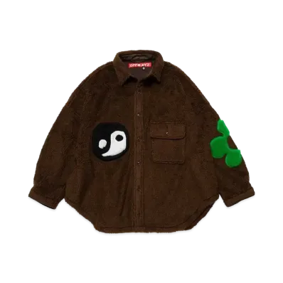 Cactus Plant Flea Market Pocket Fleece Jacket "Brown"