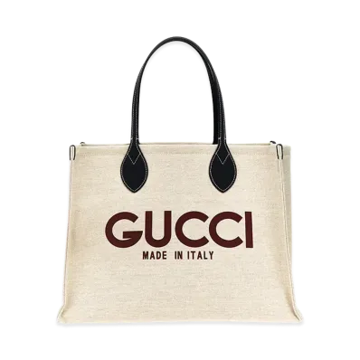 GUCCI Women's Midi Shopping Bag "BeigeRed"