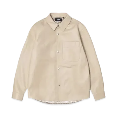 Stussy Leather Overshirt "Natural"