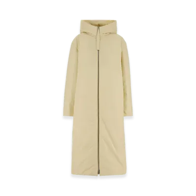 Jil Sander Women's Cream Polyester Down Coat "Yellow"