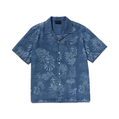 A BATHING APE Bape Black Hawaiian Camp Shirt #2 "Sax"