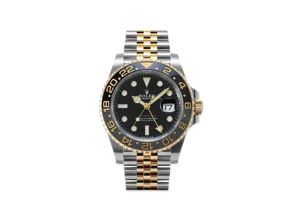 ロレックス GMTマスターⅡ オイスター 40mm "ブラック/オイスタースチール/イエローゴールド" 126713GRNR